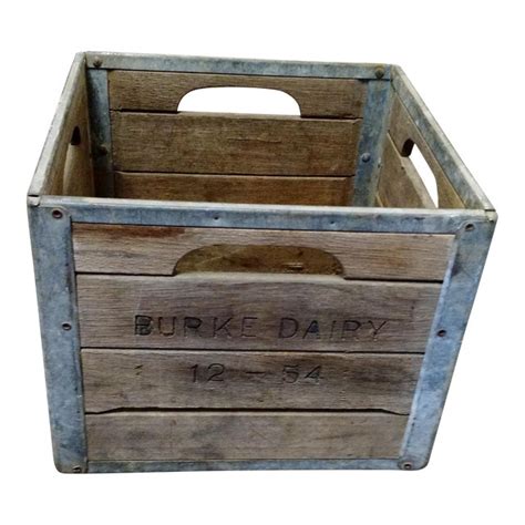 crystal creamery wooden box no metal|Wood Milk Crate for sale .